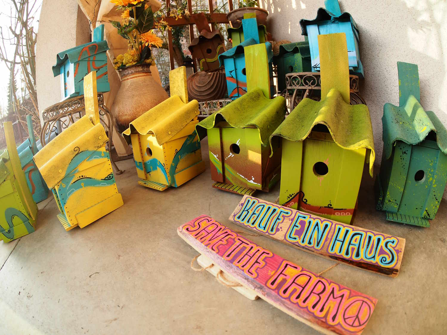 Finaly the bird houses for sale